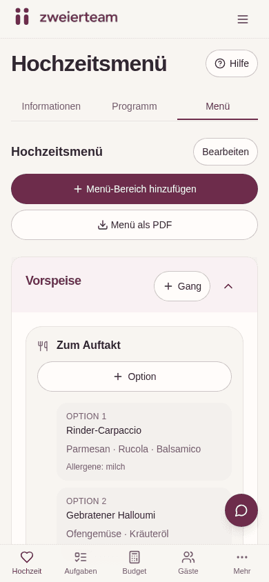 Menüplanung
