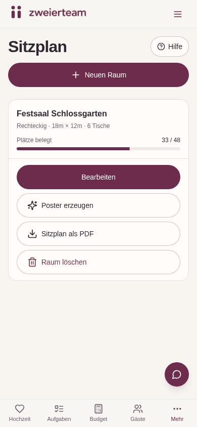 PDF-Exporte für den Hochzeitstag