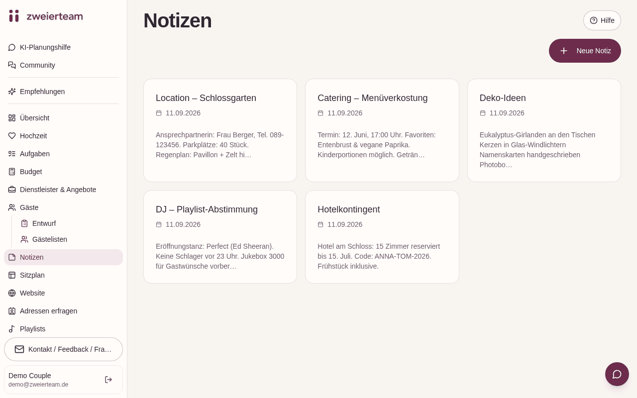 Notizen & Dokumentation