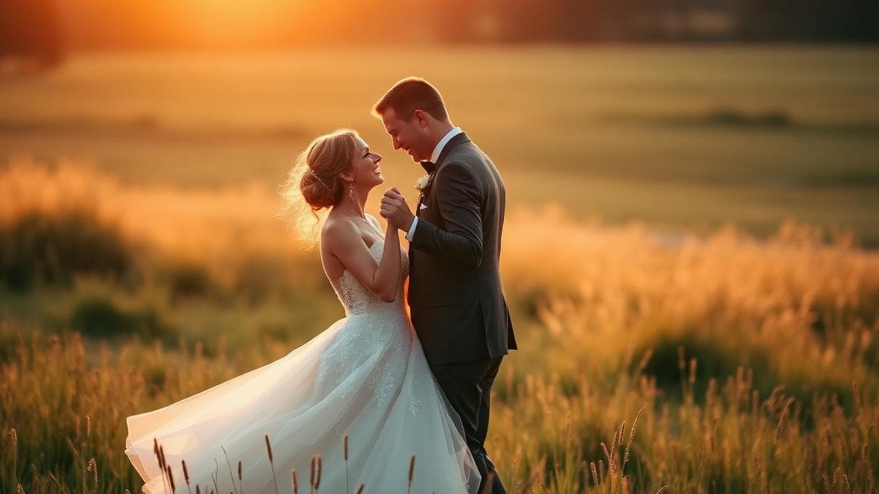 Hochzeitsfotos in einer digitalen Galerie