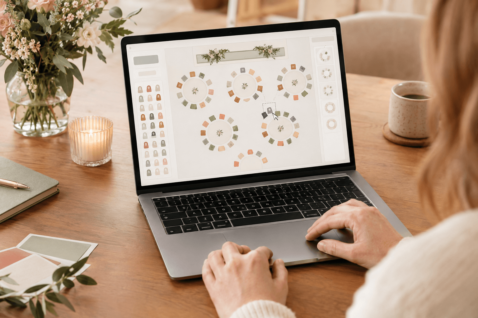 Digitale Tischordnung mit flexiblen Gästegruppen